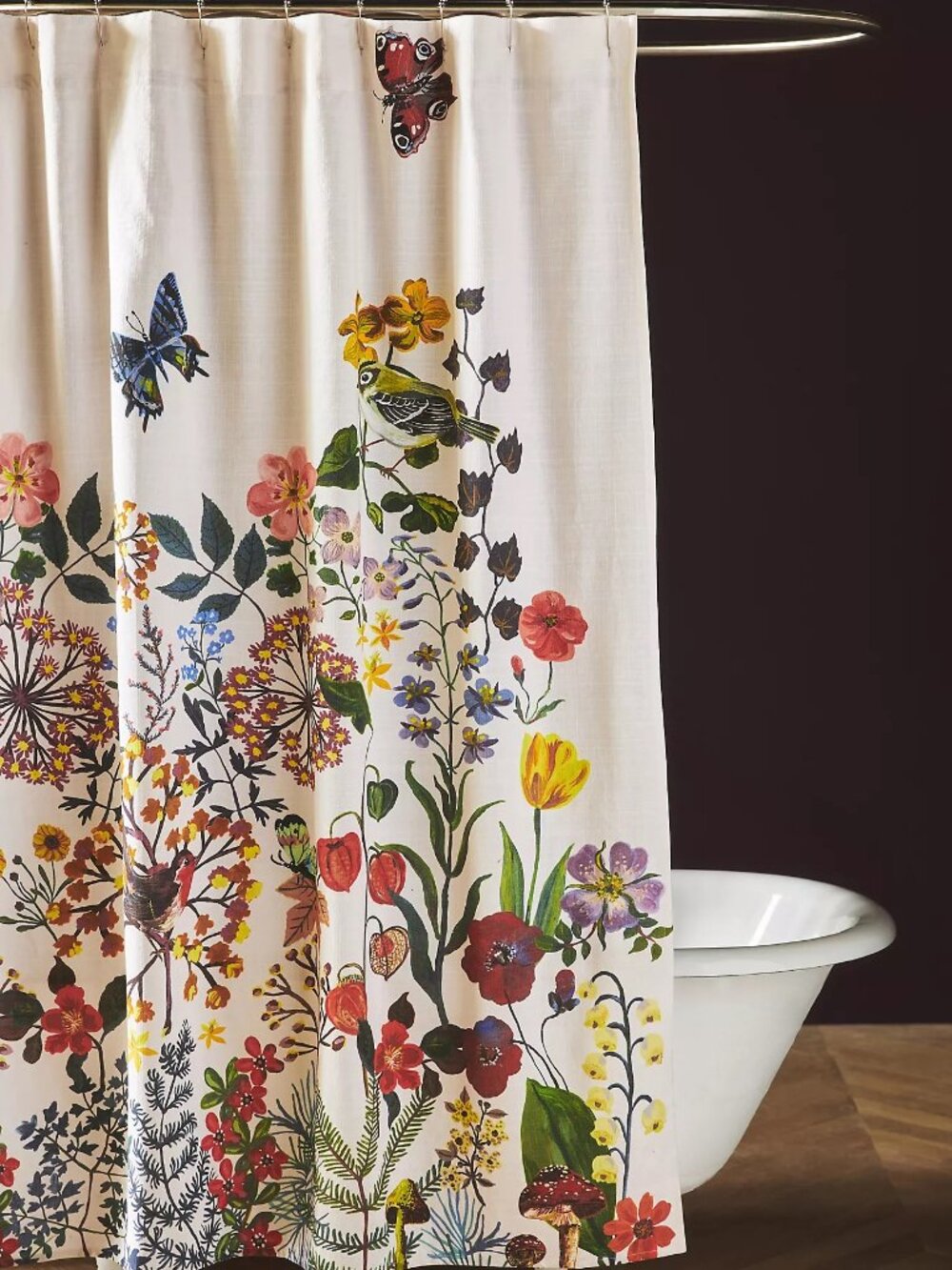 Anthropologie floral Natalie Leta shower curtain